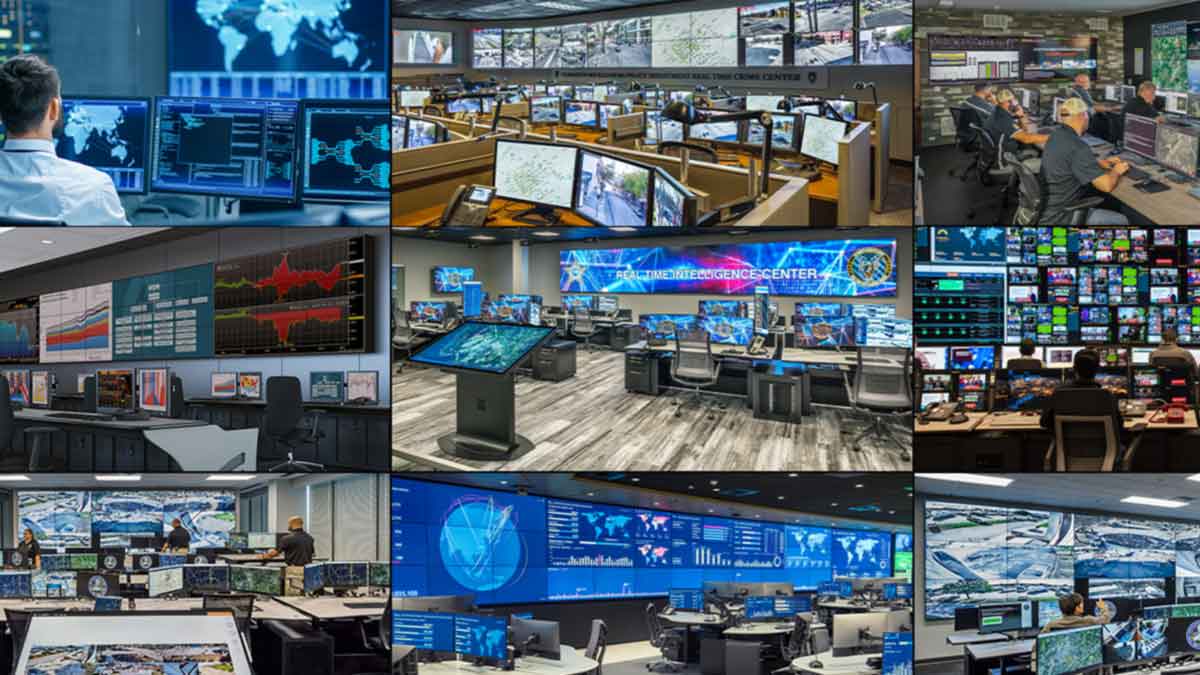 Public-sector team working in a secure operations environment